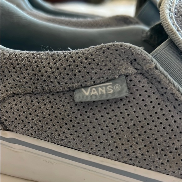 Vans women’s blue Slip-On Sneakers Blue suede shoes - Picture 2 of 5